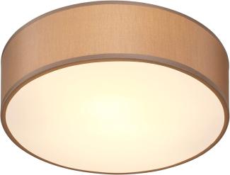 monzana Deckenleuchte Deckenleuchte, Innenbeleuchtung, Deckenlampe Stoff Taupe 30 cm Modern E27 Rund 1 Flammig Deckenleuchte