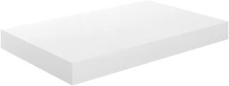 vidaXL Schweberegal Hochglanz-Weiß 40x23x3,8 cm MDF 323742