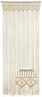 Kobolo Türvorhang Vorhang Insektenschutz TWINE beige 132 Stränge 95x210 cm (1 St), Schlaufen