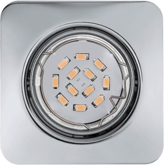 Eglo 94267 LED Einbauleuchten 3er Set schwenkbar chrom, GU10 87x87 mm PENETO