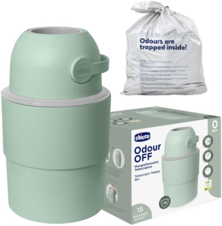 Chicco Teleskop Windeleimer Odour Off grün inkl. 1 Pck. Muellbeutel Odour Off