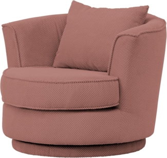 Sessel drehbar Comfy terracotta Webvelours 95 cm