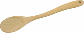 Fackelmann Kochlöffel 30 cm, Rührlöffel aus Buchenholz, Küchenhelfer für beschichtete Pfannen und Töpfe (Farbe: Braun), Menge: 1 Stück