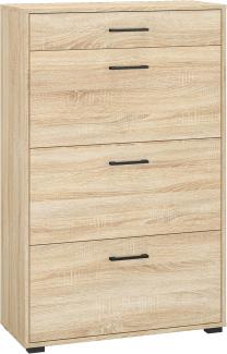 Schuhschrank Caro Dielenschrank 80x34x126 cm sonoma Eiche hell