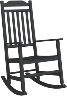 vidaXL Schaukelstuhl Schwarz 65 x 84 x 114 cm Polyethylen 42012443