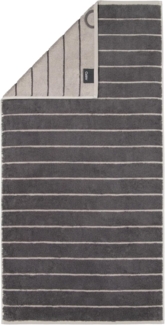 CAWÖ Gästetuch - C Balance, 30x50 cm, Walkfrottier, Baumwolle, Streifen Anthrazit