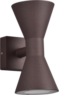 Außenwandleuchte ARDAS Up and Down in Rostoptik, Höhe 20cm