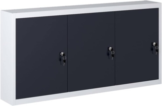 vidaXL Wand-Werkzeugschrank Industriedesign Metall Grau und Schwarz 145353