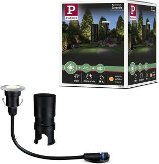 Paulmann No. 93951 Plug&Shine Bodeneinbauleuchte Floor Mini IP65 Warmweiß 1x2,5W Silber