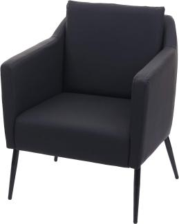 Lounge-Sessel HWC-H93a, Sessel Cocktailsessel Relaxsessel ~ Kunstleder schwarz