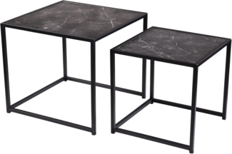 riess-ambiente Beistelltisch SLIM LINE 50cm graphit / schwarz (Set, 2-St), Wohnzimmer · Design · Metall · Industrial