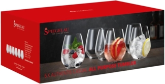 Spiegelau 6-teiliges Universalbecher-Set , Kristallglas, 460 ml, Authentis Casual, 4800291