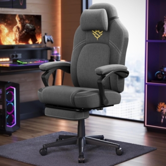 SONGMICS HOME Bürostuhl Gaming-Stuhl, Computerstuhl mit Fußstütze