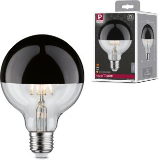 Paulmann 28677 LED Globe 6,5 Watt E27 Kopfspiegel Schwarzchrom Warmweiß dimmbar