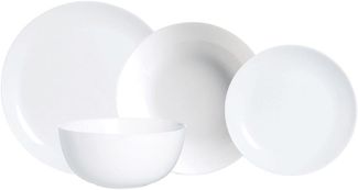 Geschirr-Set Luminarc Diwali Weiß Glas 19 Stücke