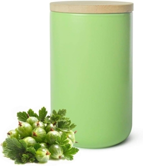 Vorratsdose Grün aus Porzellan mit Bambusdeckel Vorratsbehälter Dose Vorratsglas Aufbewahrungsdose