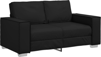vidaXL Loveseat Sofa 120 cm mit Kissen Schwarz Kunstleder 4105050
