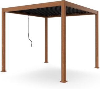 Blumfeldt Pergola 3x3 m - Verstellbares Lamellendach, UV-Schutz, Aluminium-Rahmen, Rostfrei, Wetterfest, Ideal Für Terrasse & Garten, Ganzjährig Nutzbar