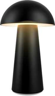 BRILONER - LED Mini Tischlampe kabellos mit Touch, dimmbar in Stufen, IP44, Nachttischlampe, Leselampe, LED Lampe, Campinglampe, Tischleuchte, Akkulampe, Outdoor Lampe, 12x19,5 cm (DxH), Schwarz