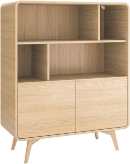 Vente-unique - Wohnwand mit 2 Türen & 4 Ablagefächern - Holzfarben - JALEMO