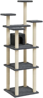 vidaXL Kratzbaum mit Sisal-Kratzsäulen Dunkelgrau 171 cm 171487