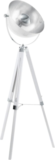 Eglo 49877 Stehleuchte Vintage COVALEDA Ø 55cm dimmbar in weiß, chrom, silber