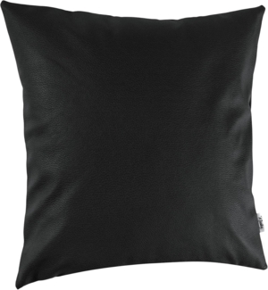 Kisska Dekokissen Kissenhülle KUMO atmungsaktive Kunstleder Kissenbezug Zierkissen, Kissenüberzug ohne Füllung Leder-Optik UNI 40x40cm Einfarbig Schwarz