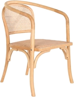 DKD Home Decor Esszimmerstuhl, Cottage, Natur, Rattan, 53 x 54 x 80 cm, Stuhl