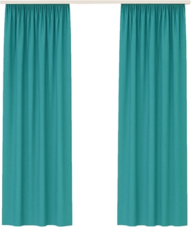 Bestlivings Vorhang, Kräuselband (2 St), blickdicht, Microfaser, Gardinenset "Blickdicht" mit Kräuselband