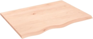 vidaXL Waschtischplatte 80 x 60 x 2 cm Massivholz Unbehandelt 3156026