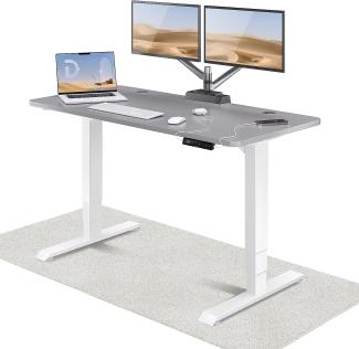 Höhenverstellbarer Schreibtisch (140 x 70 cm) - Schreibtisch Höhenverstellbar Elektrisch mit Flüsterleisem Dual-Motor & Touchscreen - Hohe Tragfähigkeit - Stehtisch von Desktronic