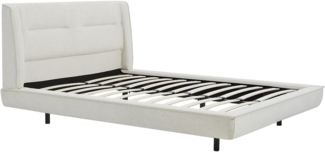 Vente-unique - Bett 140 x 190 cm - Bouclé-Stoff - Beige - ISYDE