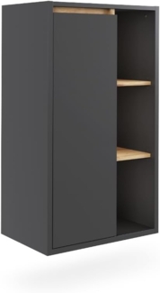 Midischrank Viola Grau/Artisan 50 x 86 cm mit offenen Regalen Vicco