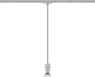SLV PURI 2.0 Basic, 1~ Pendelleuchte, GU10, Pendellänge 200cm, 1x max. 6W, grau - Leuchten mit 1 Phasen Adapter