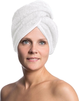 ZOLLNER Turban-Handtuch, Walkfrottier (1-St), 23 x 64 cm, 100% Baumwolle, mit Knopfverschluss