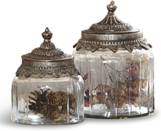 Mirabeau Dose Glasdosen 2er Set Laféline klar/silber