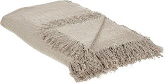 Tagesdecke YERBENT Baumwolle 150 x 200 cm Taupe