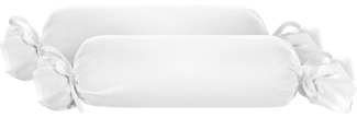 biberna Feinjersey-Kopfkissenbezug, weiß, 2 x 15 x 40 cm