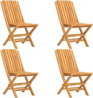 vidaXL Gartenstühle 4 Stk. Klappbar 47x47x89 cm Massivholz Teak 3155052