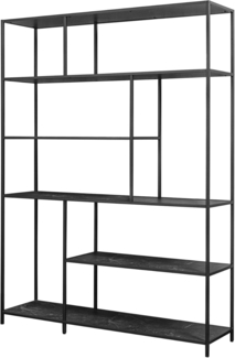 riess-ambiente Bücherregal SLIM LINE 185x135cm graphit / schwarz, Einzelartikel 1-tlg, Wohnzimmer · Design · Metall · mit Ablage · Industrial