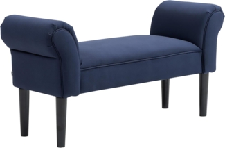 HOMCOM Polsterbank Bettbank, Polsterbank (Sitzbank, 1-St, Flurbank), Segelstoff, Blau, 102 x 36 x 51 cm