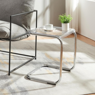 Beistelltisch Brosa 44x37x48 cm Transparent [en. casa]