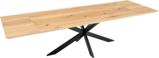 riess-ambiente Esstisch WILD OAK 200-300cm natur - Eiche, Sterngestell, verlängerbar, massiv (Einzelartikel, 1-St), Tisch mit Metallgestell & Schweizer Kante - ideal für Esszimmer