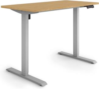 ESMART Germany ETX-121GBA 120x60cm Bambus Dekor Ergonomischer Steh-Sitz-Schreibtisch Stufenlos elektrisch höhenverstellbar 73,5-123,5cm 3x Memory Aktivitätserinnerung Soft-Start/Stopp Schnelle Montage