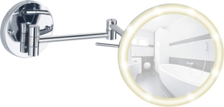 WENKO AURA LED Kosmetikspiegel, Power Loc, mit hochwertigem Acrylrahmen