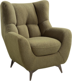ATLANTIC home collection Sessel Shawn, mit Federkern, trendy Bezug mit Teddyoptik