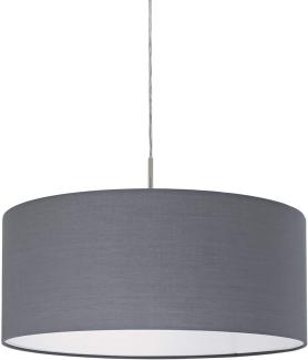 Eglo 31577 Hängeleuchte aus Textil PASTERI in nickel-matt und grau, Fassung E27 max. 1X60W Ø53 cm dimmbar