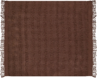 Beliani 'VELLA' Kuscheldecke, Baumwolle braun, 220x240 cm