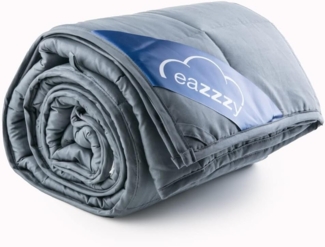 Genius eazzzy Gewichtsdecke 135x200 cm 6kg - Therapiedecke mit Glasperlen für Erwachsene gegen Schlafstörung Anti Stress - Bettwäsche schwer Weighted Blanket besseres Schlafen