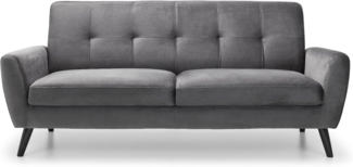 Julian Bowen Monza Sofa, Dreisitzer, dunkelgrau